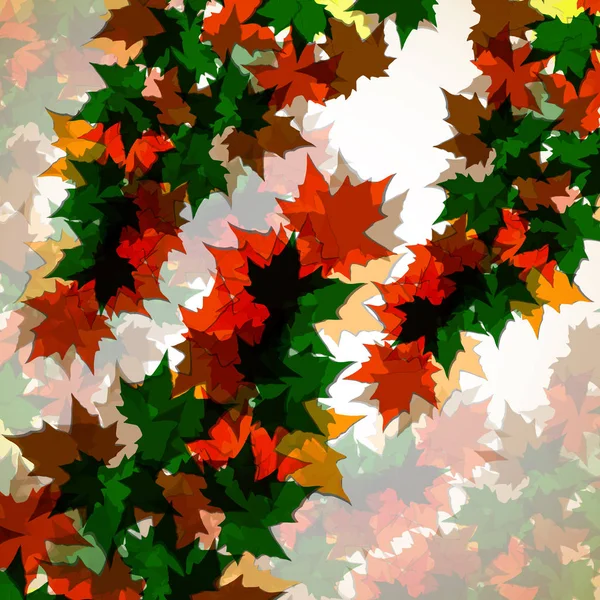 Осенний фон из кленовых листьев. Колофруктовое изображение — стоковый вектор