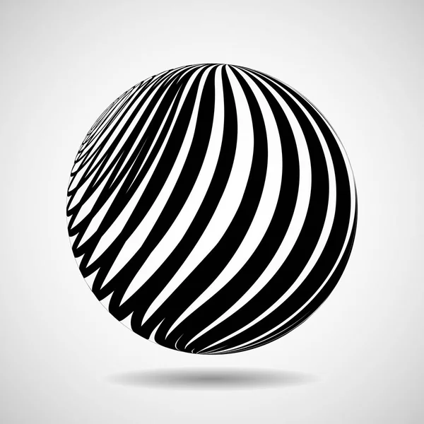 Globe abstrait à partir de lignes, forme géométrique. Conception vectorielle — Image vectorielle