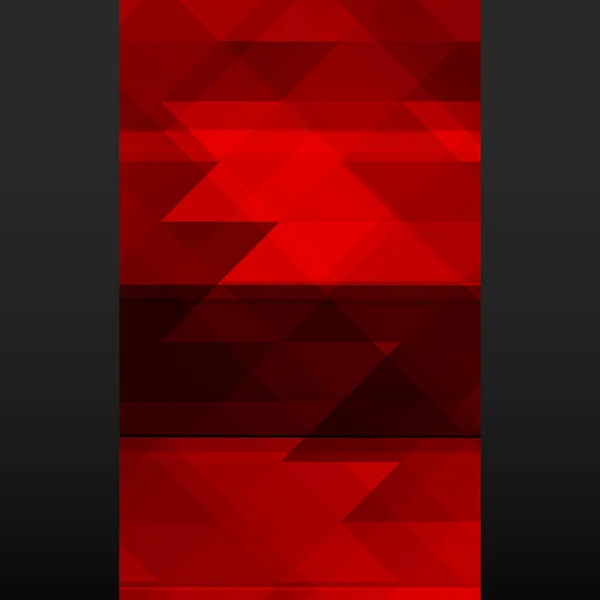 黒い背景に抽象的な赤色のモザイク バナー — ストックベクタ