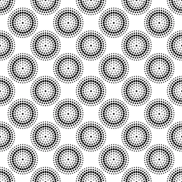Seamless wallpaper pattern with dotted circles. Modern stylish texture. Geometric background — Stock Vector