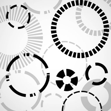 Daireler, geometrik şekiller, vektör arka plan