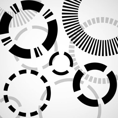 Daireler, geometrik şekiller, vektör arka plan