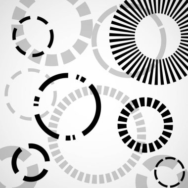 Daireler, geometrik şekiller, vektör arka plan