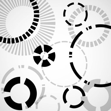 Daireler, geometrik şekiller, vektör arka plan