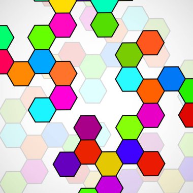DNA'ın altıgen molekül yapısı. Geometrik arka plan