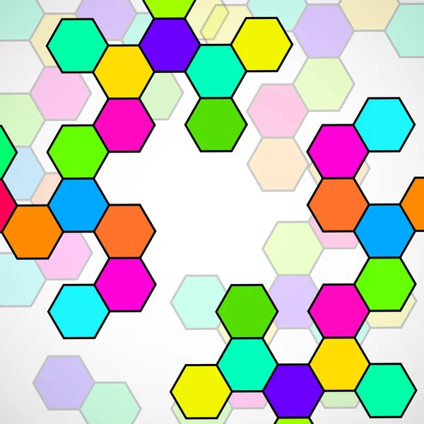 Estructura molecular hexagonal del ADN. Fondo abstracto geométrico — Vector de stock