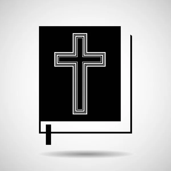 Icône biblique isolée sur fond blanc. Symbole religieux — Image vectorielle