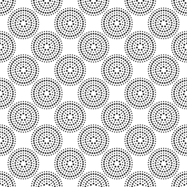 Seamless wallpaper pattern with dotted circles. Modern stylish texture. Geometric background — Stock Vector