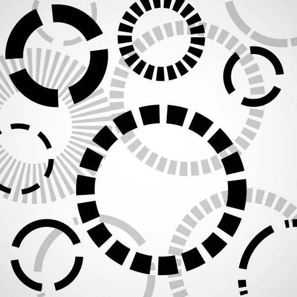 Abstrakter Hintergrund mit Kreisen, geometrischen Formen, Vektor — Stockvektor
