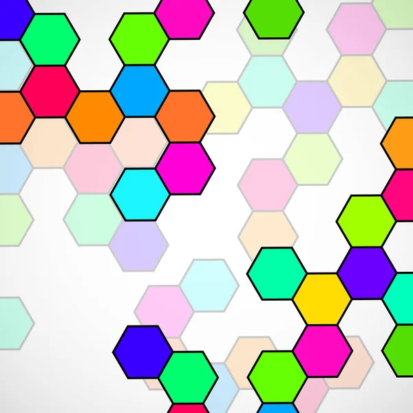 Estructura molecular hexagonal del ADN. Fondo abstracto geométrico — Archivo Imágenes Vectoriales