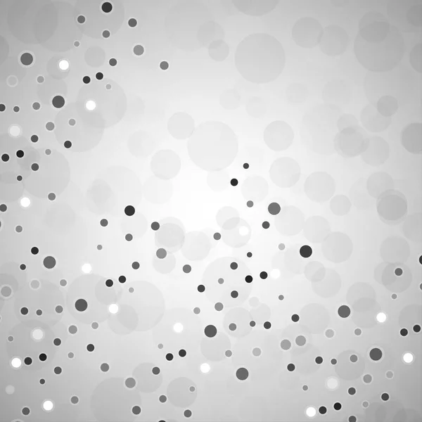 Abstrakter Hintergrund mit grauen Punkten und Kreisen — Stockvektor