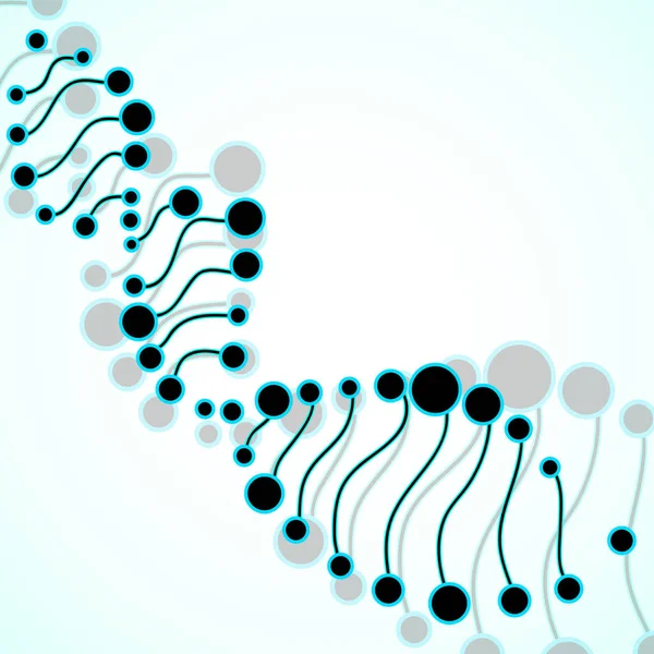Spirale abstraite de l'ADN, fond moléculaire, vecteur — Image vectorielle