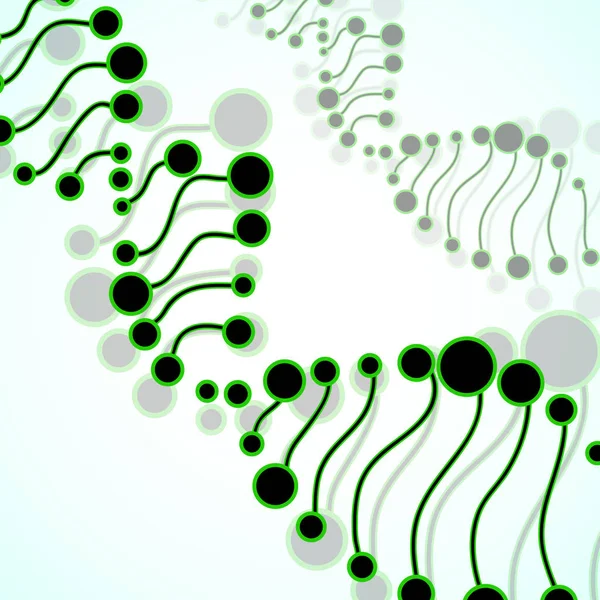Αφηρημένα, σπειροειδή DNA, μοριακό υπόβαθρο, διάνυσμα — Διανυσματικό Αρχείο