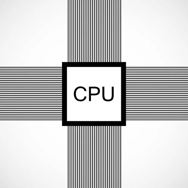 Cpu. Микропроцессор. Микрочип Цепная плата. Векторный знак — стоковый вектор