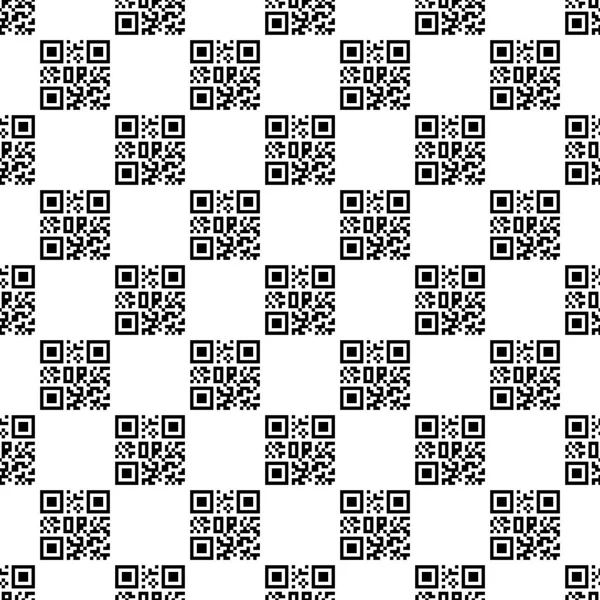 Seamless wallpaper pattern with Qr code. Modern stylish texture. Geometric background — Stock Vector