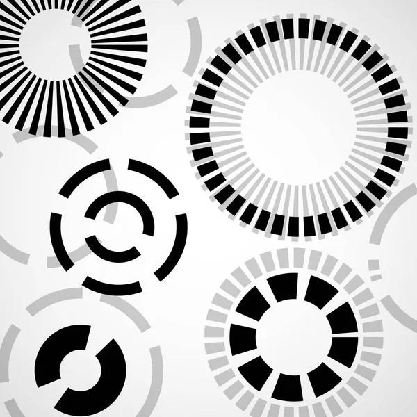 Fond abstrait avec cercles, formes géométriques, vecteur — Image vectorielle