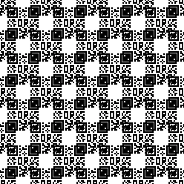 Безшовний шаблон шпалер з кодом Qr. Сучасна стильна текстура. Геометричний фон — стоковий вектор