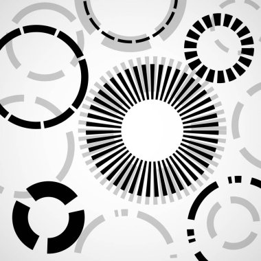 Daireler, geometrik şekiller, vektör arka plan