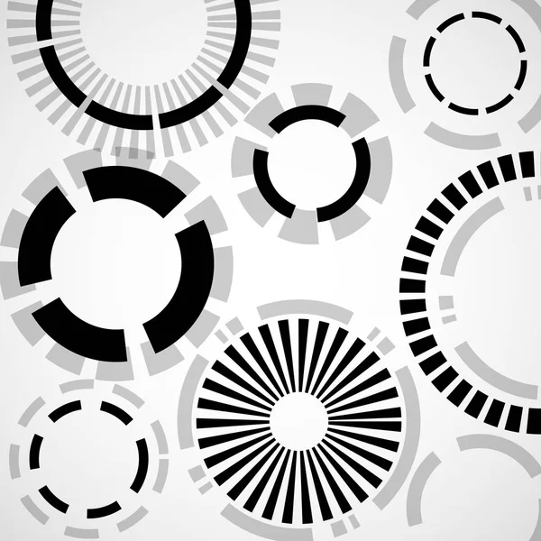 Abstrakter Hintergrund mit Kreisen, geometrischen Formen, Vektor — Stockvektor