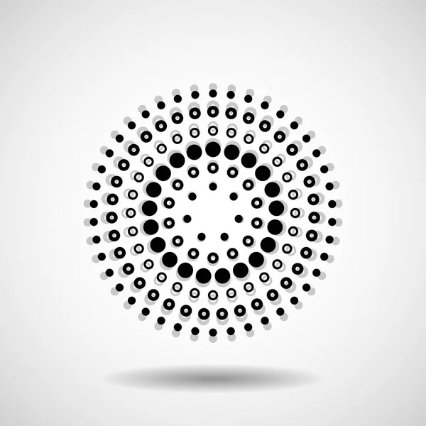 Abstract dotted circles. Dots in circular form. Vector design element — Stock Vector