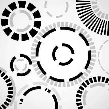 Daireler, geometrik şekiller, vektör arka plan