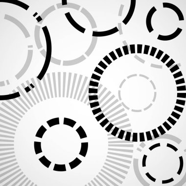 Daireler, geometrik şekiller, vektör arka plan