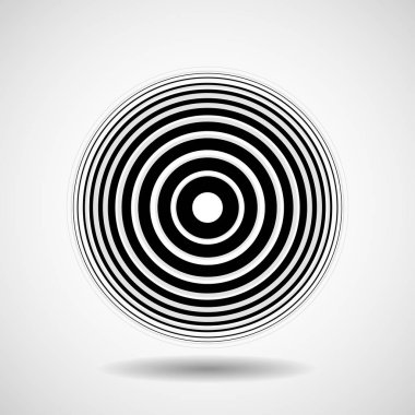 Soyut teknoloji çevrelerinde, geometrik logo, vektör çizim