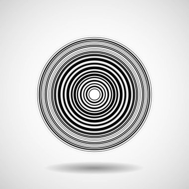 Soyut teknoloji çevrelerinde, geometrik logo, vektör çizim