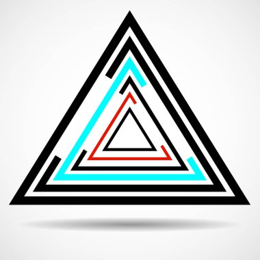 Çizgiler, geometrik logosu, vektör ile soyut teknoloji üçgen