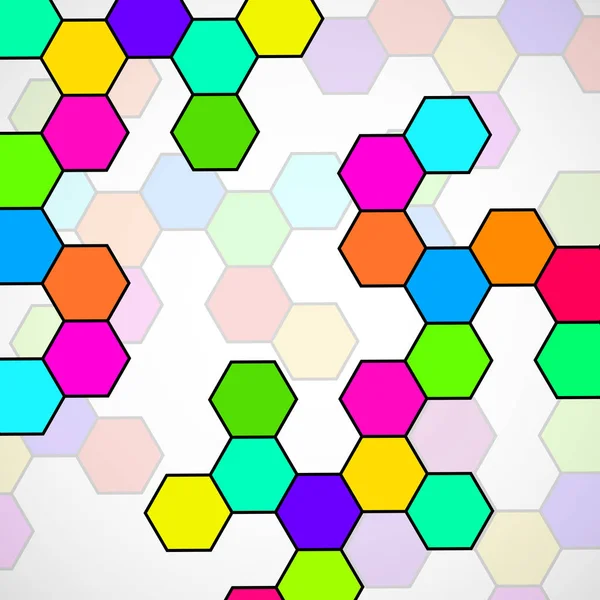 Estructura molecular hexagonal del ADN. Fondo abstracto geométrico — Archivo Imágenes Vectoriales