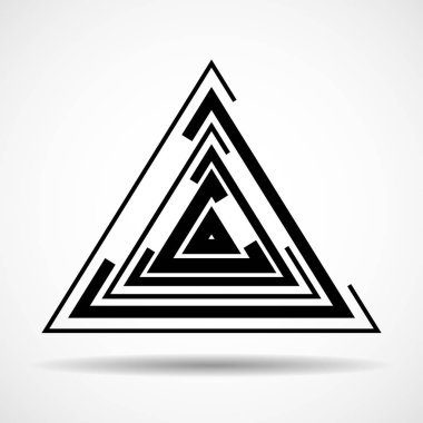 Çizgiler, geometrik logosu, vektör ile soyut teknoloji üçgen