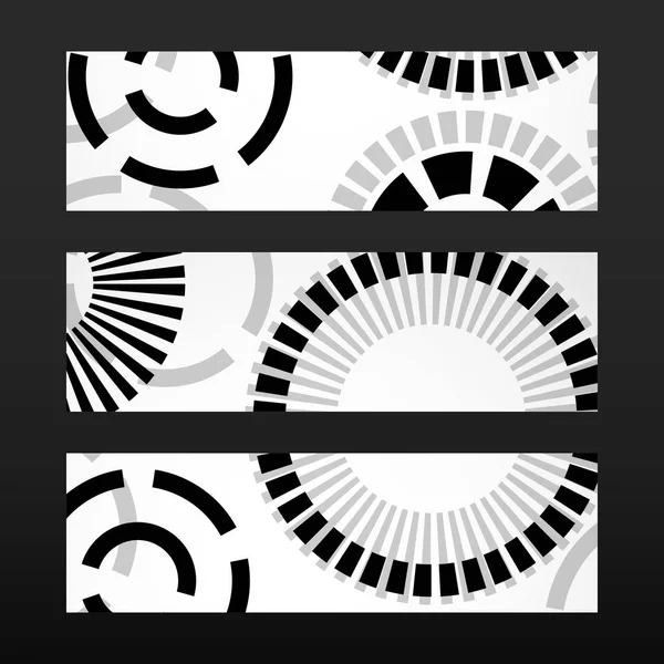 Banner con círculos, formas geométricas. Fondo abstracto — Vector de stock