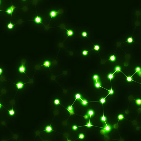 Structure moléculaire néon de l'ADN, fond lumineux abstrait — Image vectorielle