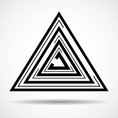 Çizgiler, geometrik logosu, vektör ile soyut teknoloji üçgen