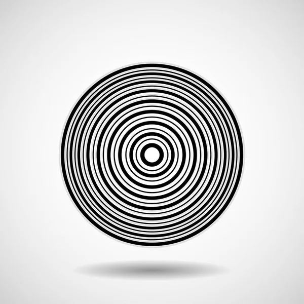 Abstracte cirkel met lijnen, geometrische logo, vector — Stockvector