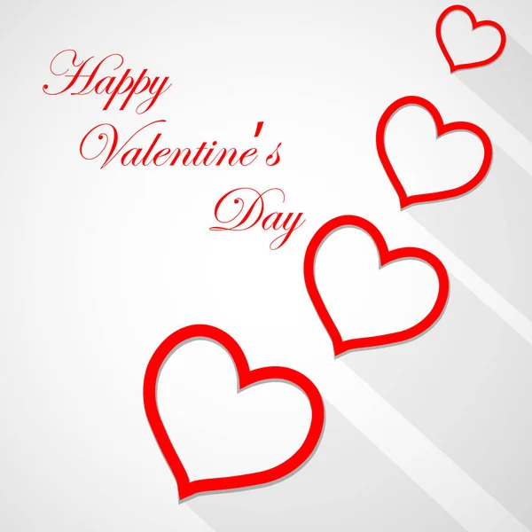 Boldog Valentin-napi üdvözlőlap betűkkel fehér alapon — Stock Vector