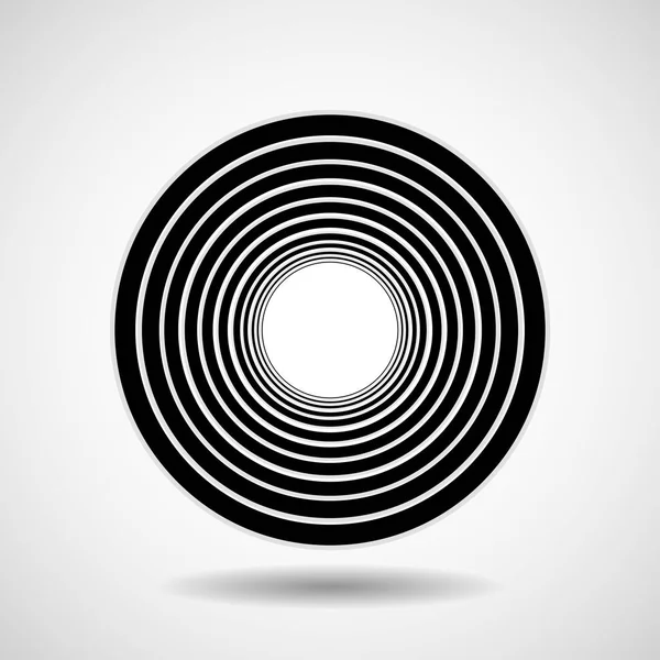 Abstrakter Kreis mit Linien, geometrischem Logo, Vektor — Stockvektor