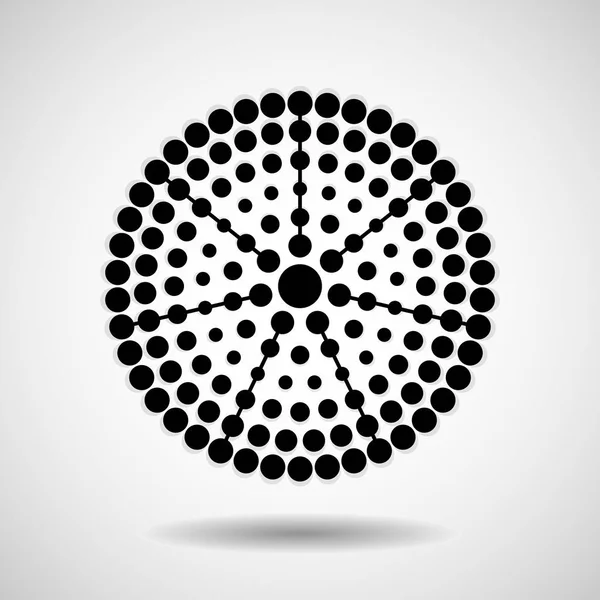 Abstract dotted circles. Dots in circular form. Vector design element — Stock Vector