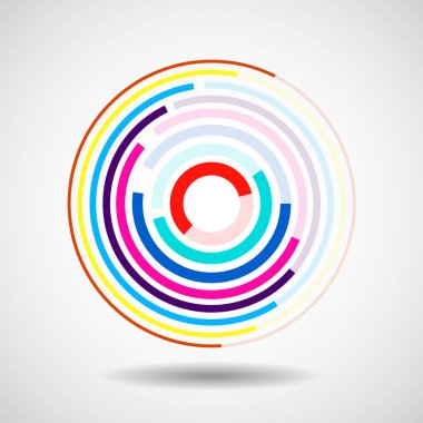 Çizgiler, geometrik logosu, vektör ile soyut daire