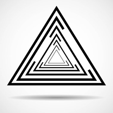 Çizgiler, geometrik logosu, vektör ile soyut teknoloji üçgen