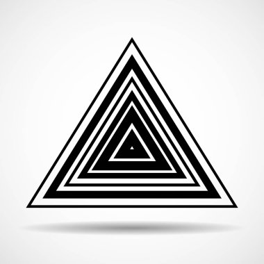 Çizgiler, geometrik logosu, vektör ile soyut teknoloji üçgen