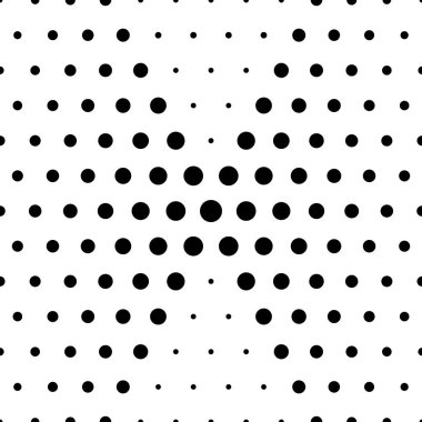 Daireler ile soyut seamless modeli. Modern siyah beyaz doku. Geometrik arka plan