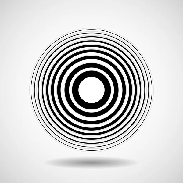 Abstracte cirkel met lijnen, geometrische logo, vector — Stockvector