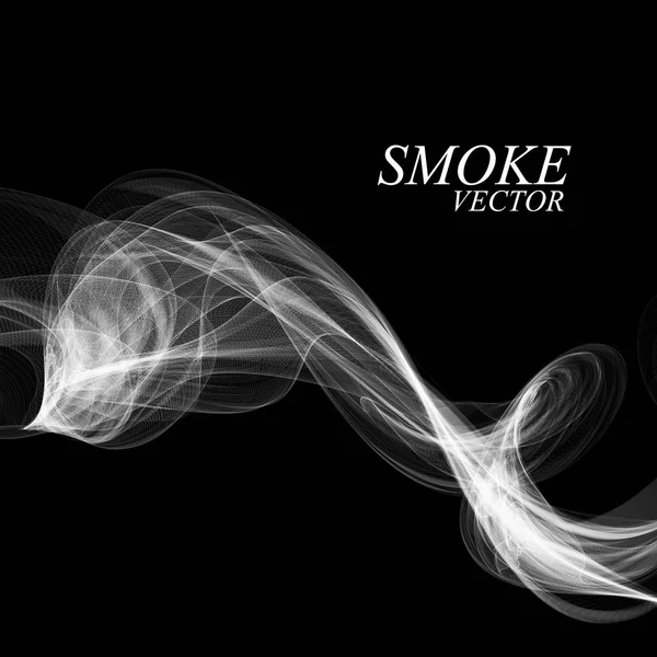 Absztrakt füst elszigetelt fekete háttér. Vektor — Stock Vector