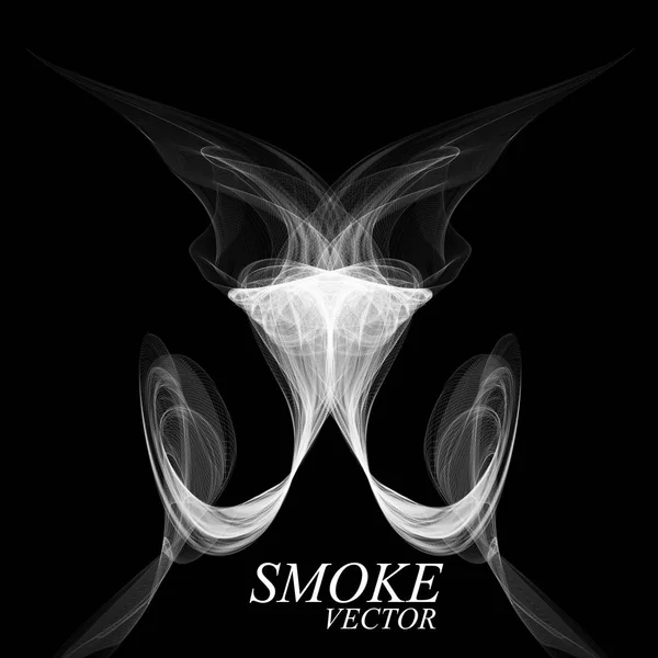 Abstract smoke isolated on black background. Vector — Stock Vector