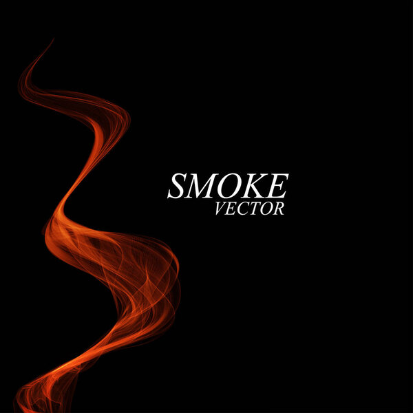 Abstract colorful smoke isolated on black background. Vector
