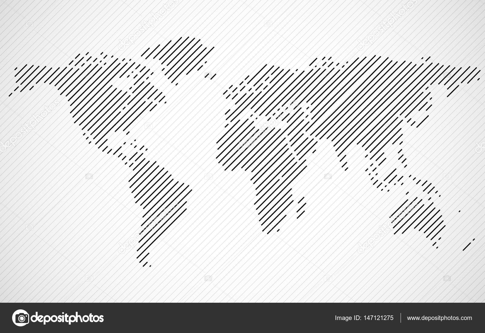 Abstract World Map With Lines World Stripes Map Vector Stock Vector Image By C Vladystock Abstract World Map With Lines World Stripes Map Vector Stock Vector Image By C Vladystock