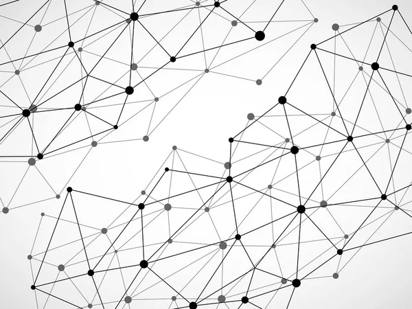 Soyut geometrik arka plan-noktalar ve çizgiler bağlanma. Modern teknoloji kavramı. Poligonal yapısı