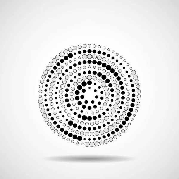Abstrakte punktierte Kreise. Punkte in Kreisform. Vektordesign-Element — Stockvektor