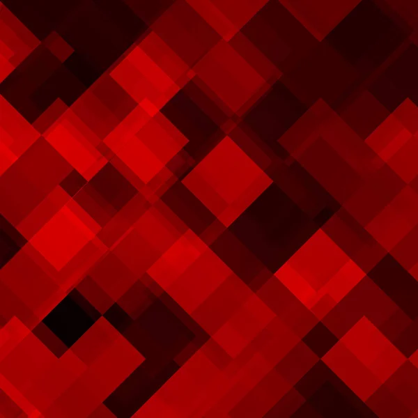 Fondo rojo abstracto de cuadrados. Mosaico geométrico. Vector — Archivo Imágenes Vectoriales